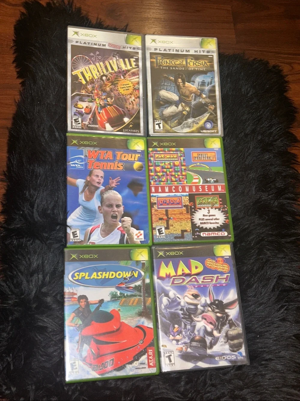 Retro Original Xbox Game Lot of 6 Prince of Persia, Namco Museum, Thrillville +
